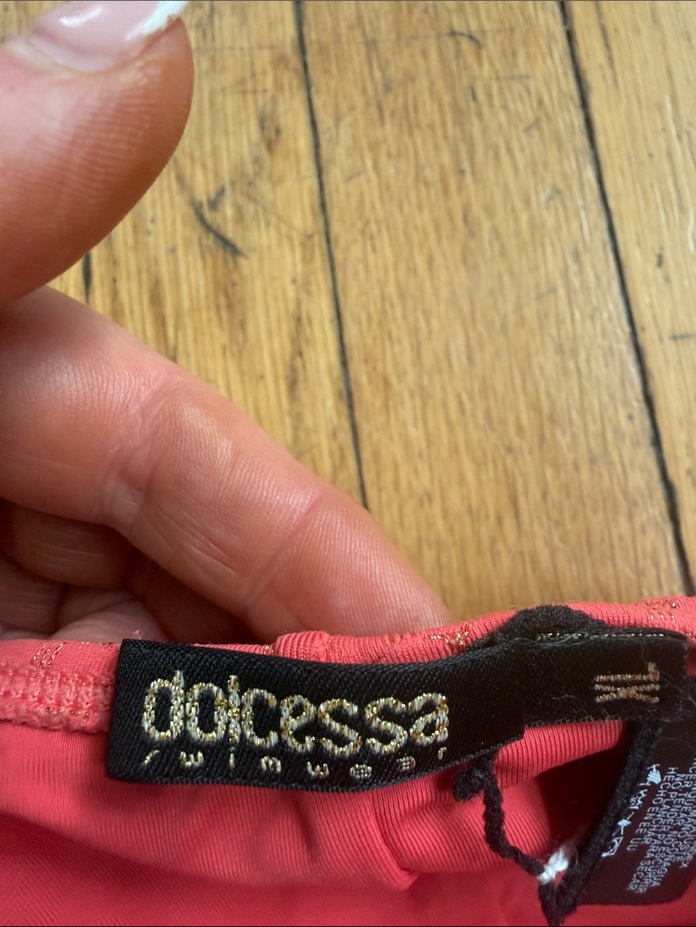 DOLCESSA one piece coral swim size XL  EUC - Picture 4 of 5